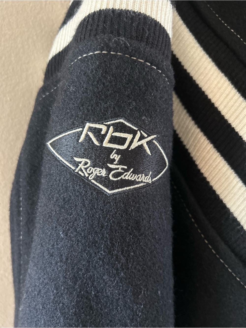 Vtg RbK Reebok Roger Edwards Saskatchewan Roughriders Varsity Jacket L - Picture 5 of 8